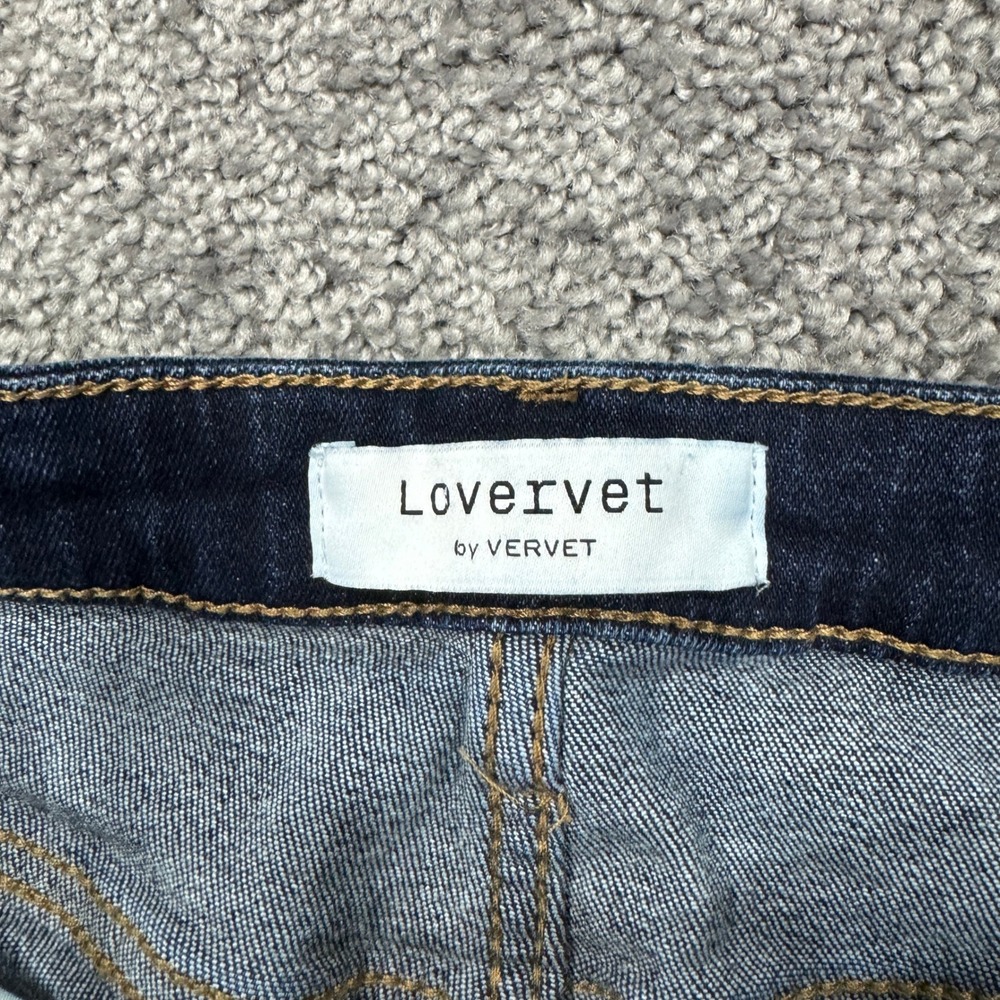 Lovervet Vervet Jeans Womens 29/9 Blue Slim Straight Stretch Dark Wash Preppy - Picture 6 of 7